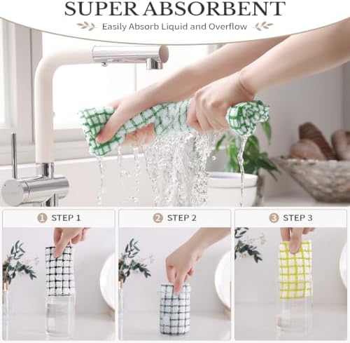 Homaxy 8 Pack Terry Kitchen Dish Cloths - Image 4
