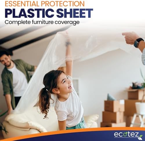 3 Pack 12 x 9 ft Extra Large Plastic Drop Cloth - Image 6