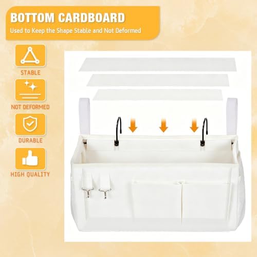 Lilithye Bedside Caddy, Bedside Storage Bag Hanging Organizer - Image 6