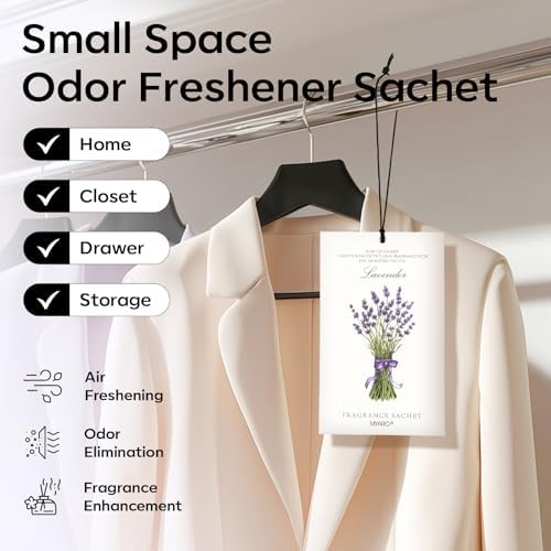 MYARO 12 Pack Lavender Scented Sachets, Closet Deodorizer Car Air Freshener - Image 2