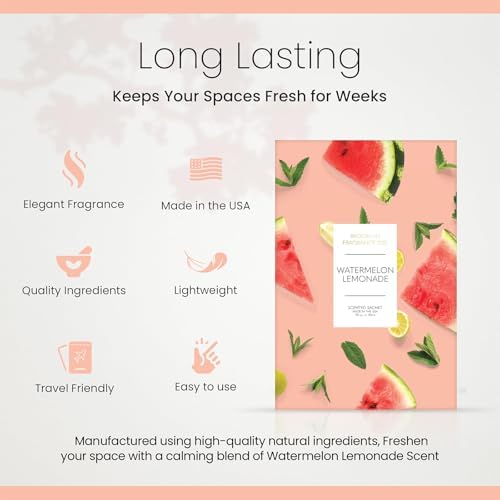 Brooklyn Fragrance Co. Fruits Sachet Bags – Watermelon Lemonade Scented Pouches - Image 3