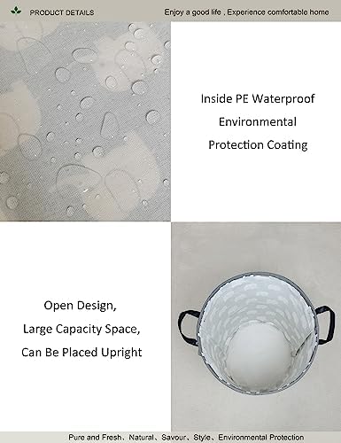 Round Elephant Laundry Hamper Waterproof Fabric Home Storage - Image 4