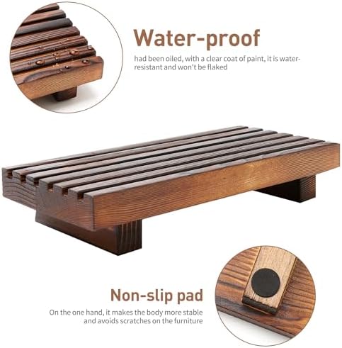 Kitchen Sink Tray for Bathroom Counter Decorative Wooden Riser Soap Holder - Image 4
