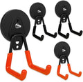 4 Pack Heavy Duty Magnetic Garage Hooks, No Drill Installation and Rubber by Unknown