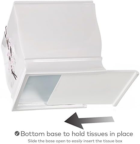 Vanda Cherry Blossom White Square Resin Tissue Box Cover - Image 4