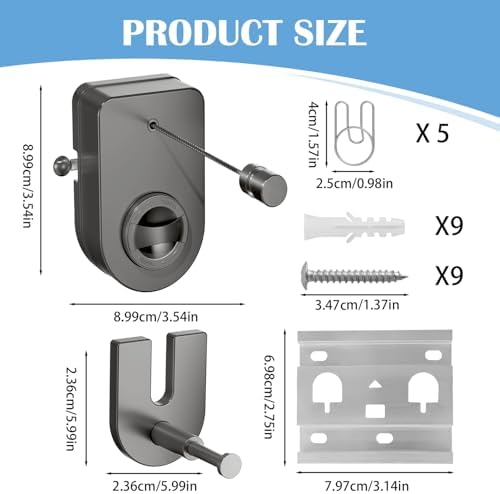 Retractable Clothesline Indoor, Non-Sagging Outdoor Clothes Line Retracting - Image 2