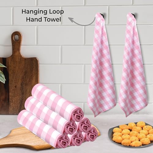 Urban Villa Kitchen Towels Cotton Dish Towels 20”x30” Pink Wht - Image 3