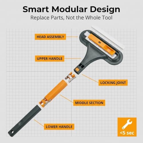 3-in-1 Window Screen Cleaning Brush, Extendable Mesh Screen Cleaner - Image 2