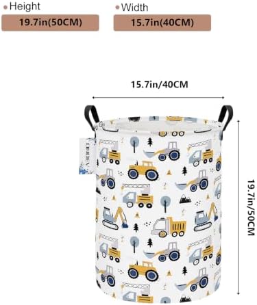 Round Collapsible Construction Truck Excavator Laundry Hamper - Image 2