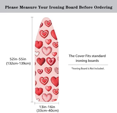 Love Ironing Board Cover 15″x54″ Valentines Day Ironing Pad Covers Padding - Image 5