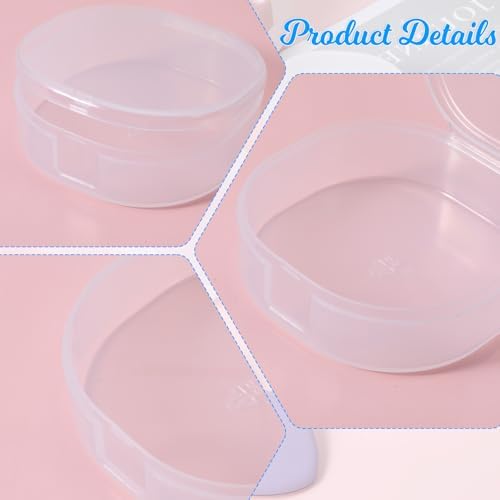 QfwdfcTrenz 4Pcs Plastic Cotton Square Holder Cosmetic Cotton Pads Holder - Image 3