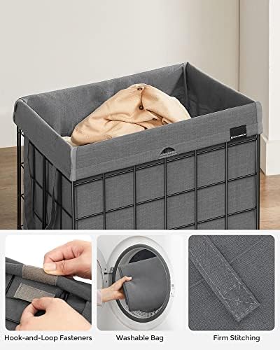 SONGMICS Laundry Hamper, Collapsible, 23.8 Gal. - Image 3