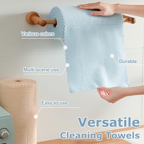 Jessy Home 80 Pack Microfiber Cleaning Cloth Roll Reusable Paper Towels 12"x12" - Image 4