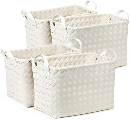 Handwoven Clothes Basket Laundry Hampers Large Wicker Storage Baskets by BROWNLILY
