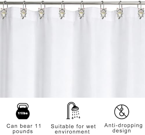 12 PCS Cat Shower Curtain Hooks, Decorative Shower Curtain Hooks Hand-Painted - Image 3