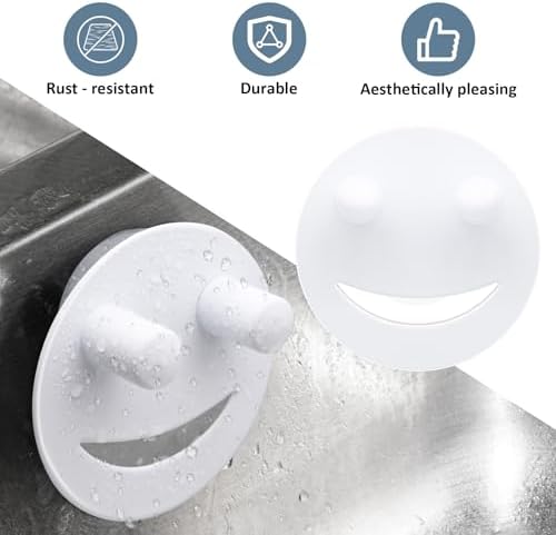 Yoshiky Stainless Steel Smiley Face Sponge Holder, Kitchen Accessories Decor - Image 4