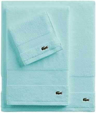 Lacoste Heritage 100% Supima Cotton Hand Towel 16" x 30", Mint | Highly - Image 3