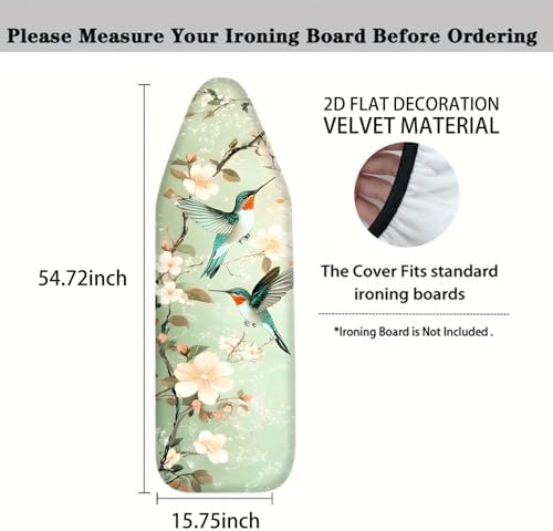 Nuxovilar Hummingbird Blossom Ironing Board Cover 15x54 Polyester - Image 4