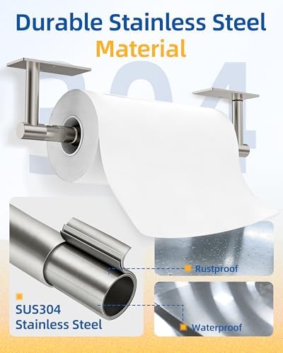 RUACQ Paper Towel Holder Under Cabinet, One Hand Tearing - Image 5