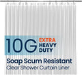 LiBa Shower Curtain PEVA 10G, 72x78 Inch Waterproof Clear by Liba