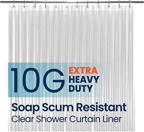 LiBa Shower Curtain PEVA 10G, 72x78 Inch Waterproof Clear by Liba