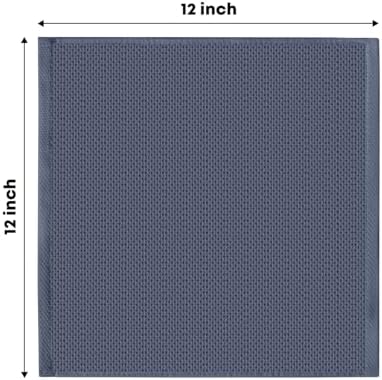 Artoid Mode 100% Cotton Dark Grey Waffle Weave Kitchen Dish Cloths, 12x12 Inch - Image 6