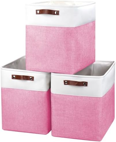 Bagnizer Large Fabric Storage Baskets | 50L Storage Bins, Decorative Linen by Bagnizer