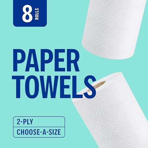 Perk Choose-A-Size Paper Towels, 116 Sheets/Roll, 8 Rolls Pack – Highly - Image 3