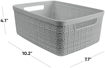 Curver Set of 8 Small 4.5L Jute Decorative Plastic Organization and Storage - Image 2