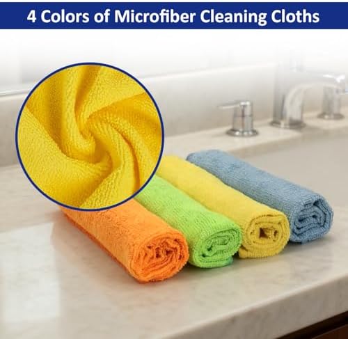 Microfiber Cleaning Cloths, Ultra Absorbent, Streak-Free, and Household Cleaning - Image 6