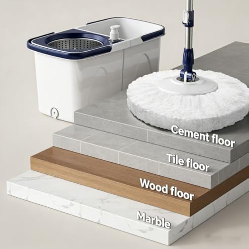Spin Mop and Bucket Set with 3 Washable Pads - Image 2