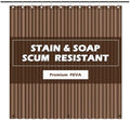 EHZNZIE Brown Shower Curtain Liner 72x72, PEVA Waterproof Bath Curtain by EHZNZIE