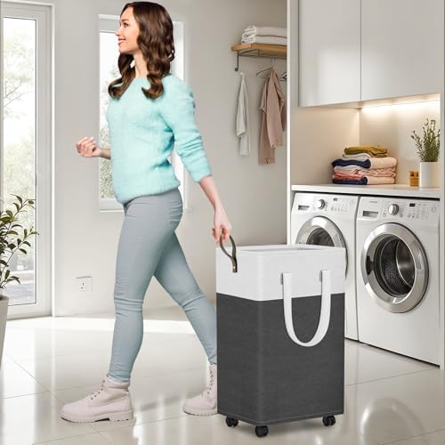 HomeHacks 90L Rolling Laundry Basket - Image 4