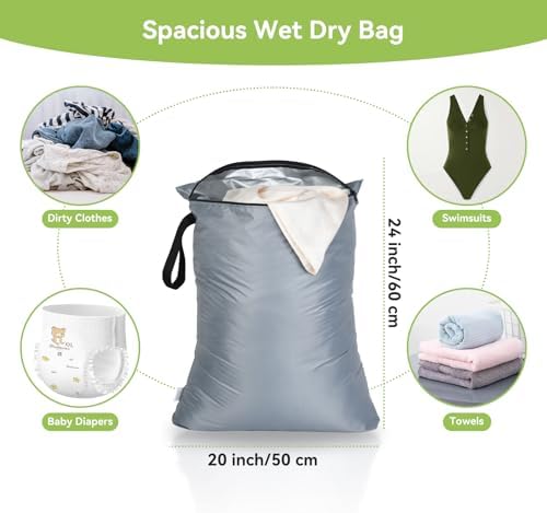OTraki 2PCS Large Wet Bag 20x24 inch Waterproof Bag - Image 4