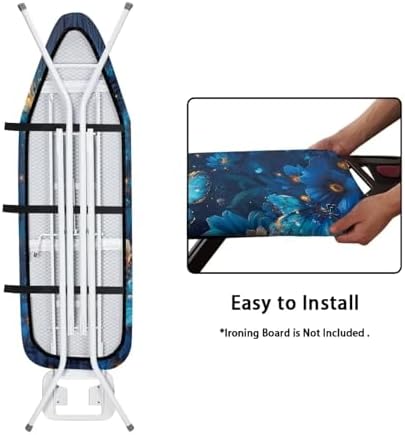 Blue Butterfly Ironing Board Cover, Resist Scorching and Staining, 15x54 Heavy - Image 4