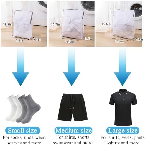 Mesh Laundry Bags for Delicates Reusable Durable Laundry Mesh Wash Bags Large - Image 4