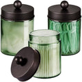 3 Pack Apothecary Jar Canisters Bathroom Vanity Organizer by Komashr