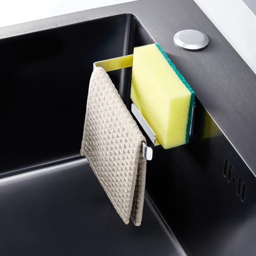 Sponge Holder for Kitchen Sink, Adhesive Dishcloth Holder, Dish Sponge Kitchen by LOXSUN