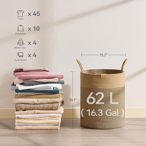 Nunsino Laundry Hamper 62L, Large Laundry Basket - Image 6