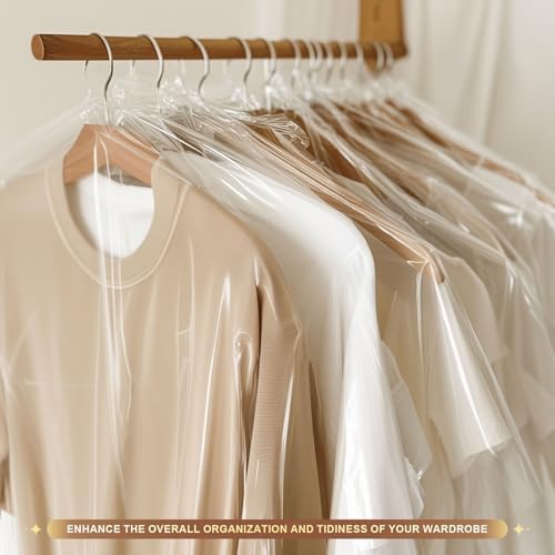 40 Pack Clear Garment Bags for Clothes - Image 7