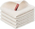 Nialnant 100% Cotton Cleaning Cloth, 4 Pack Waffle Weave Cleaning Towels by Nialnant