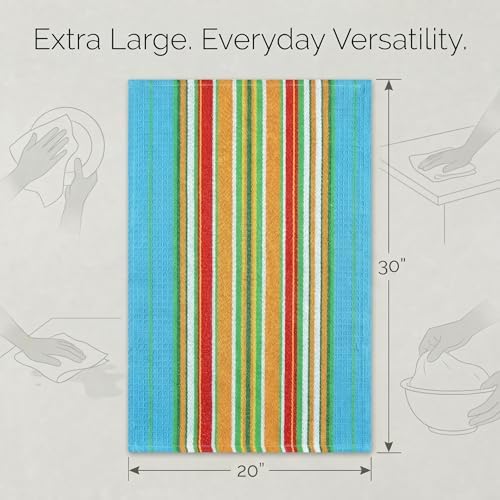 Urban Villa Kitchen Towels Cotton Dish Towels 20”x30” Azure - Image 3