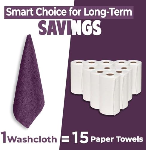 DAN RIVER 24 Pack Cotton Wash Cloths Set - Image 6
