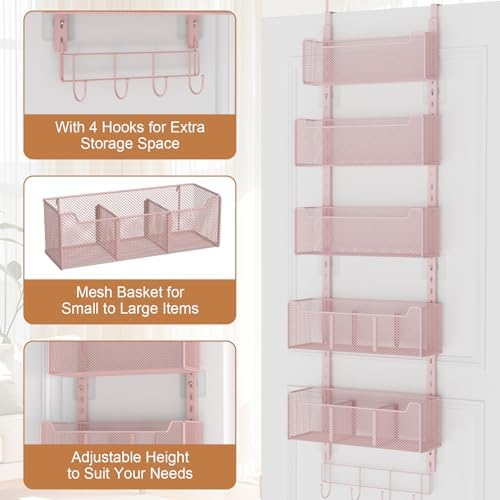 VyGrow Over The Door Organizer, Metal Door Organizer Hanging - Image 5