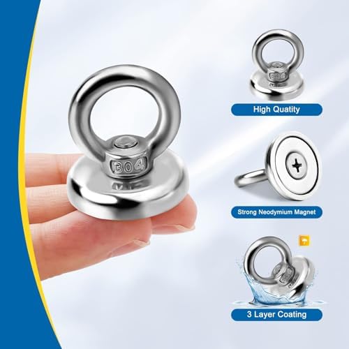 VNDUEEY Magnetic Hooks Heavy Duty 20 Pack, 60 lbs Pulling Force Rare Earth - Image 4