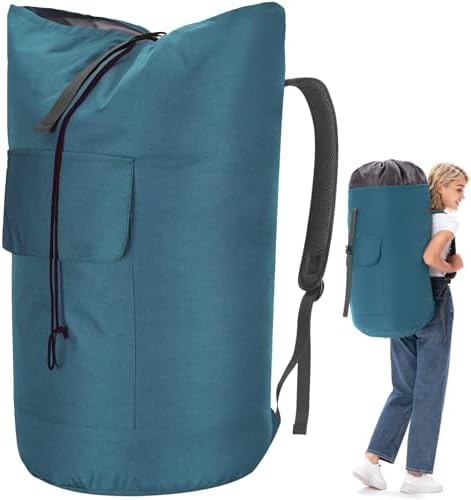 Backpack Laundry Bag, 115L Heavy Duty Extra Large College Laundry Backpack by Azhido