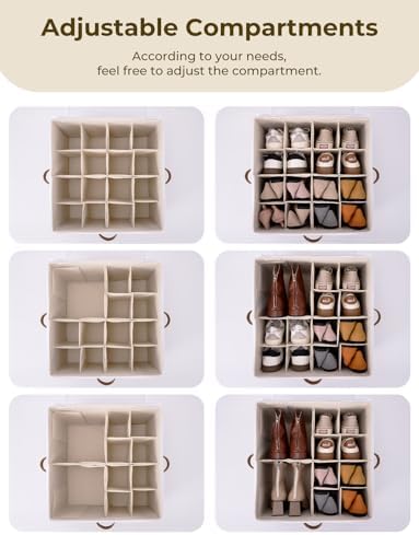 StorageWorks 16-Pair Fabric Shoe Storage Box - Image 4