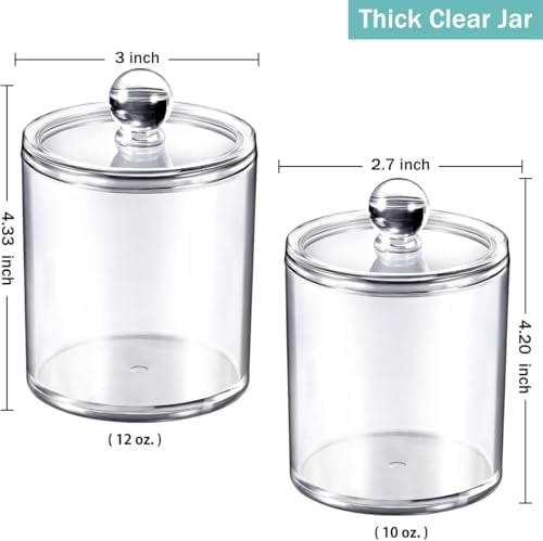 SheeChung 2 Pack Acrylic Cotton Round Holder - Image 3
