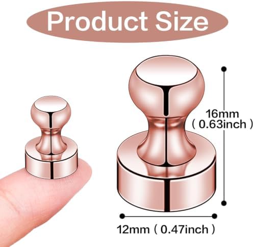 LOVIMAG Fridge Magnets 20Pcs for Refrigerator Whiteboard, Rose Gold - Image 4