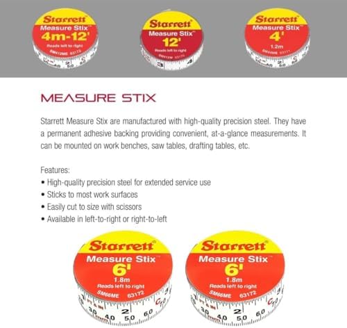 Starrett Tape Measure Stix, 3/4" x 72", S12 Style - Image 3